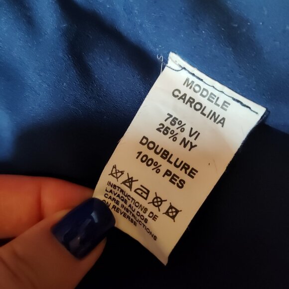 Studio Birkin Dress Made in France Carolina Fully Lined Sz M Laser Velvet - Picture 8 of 11